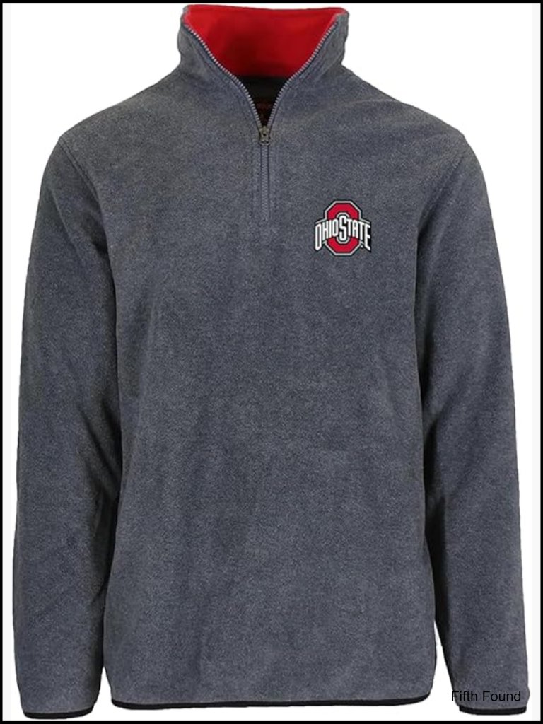 Ohio State Buckeyes Quarter Zip Fleece Pullover Sweatshirt Fan Gear